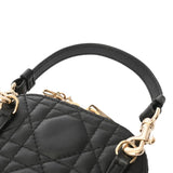 CHRISTIAN DIOR クリスチャンディオール フォンホルダー ブラック S0872ONMU レディース レザー ポーチ Aランク 中古 銀蔵