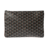 GOYARD ゴヤール セナ PM ブラウン メンズ ゴヤールディンキャンバス/シュヴロッシュカーフ クラッチバッグ Aランク 中古 銀蔵