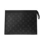 LOUIS VUITTON ルイヴィトン モノグラムエクリプス ポシェットヴォワヤージュ MM ブラック M61692 メンズ モノグラムキャンバス セカンドバッグ Aランク 中古 銀蔵