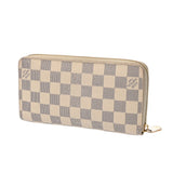 LOUIS VUITTON ルイヴィトン ダミエアズール ジッピーウォレット ホワイト N41660 ユニセックス ダミエキャンバス 長財布 Bランク 中古 銀蔵