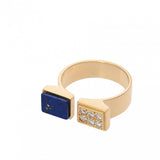CARTIER カルティエ アンティーク リング #13 2XHEADS ダイヤ ラピスラズリ 13号 レディース K18イエローゴールド YG リング・指輪 Aランク 中古 銀蔵
