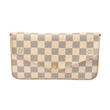 LOUIS VUITTON ルイヴィトン ダミエアズール ポシェットフェリシー ホワイト N63106 レディース ダミエキャンバス ショルダーバッグ Bランク 中古 銀蔵