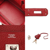 HERMES エルメス バーキン 30 ルージュヴィフ □I刻印(2005年頃) レディース フィヨルド ハンドバッグ ABランク 中古 銀蔵