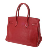HERMES エルメス バーキン 30 ルージュヴィフ □I刻印(2005年頃) レディース フィヨルド ハンドバッグ ABランク 中古 銀蔵