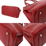HERMES エルメス バーキン 30 ルージュヴィフ □I刻印(2005年頃) レディース フィヨルド ハンドバッグ ABランク 中古 銀蔵