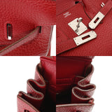 HERMES エルメス バーキン 30 ルージュヴィフ □I刻印(2005年頃) レディース フィヨルド ハンドバッグ ABランク 中古 銀蔵