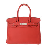 HERMES エルメス バーキン 30 ルージュピヴォワンヌ □R刻印(2014年頃) レディース トゴ ハンドバッグ ABランク 中古 銀蔵