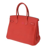 HERMES エルメス バーキン 30 ルージュピヴォワンヌ □R刻印(2014年頃) レディース トゴ ハンドバッグ ABランク 中古 銀蔵