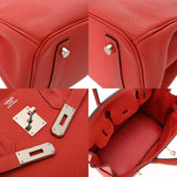 HERMES エルメス バーキン 30 ルージュピヴォワンヌ □R刻印(2014年頃) レディース トゴ ハンドバッグ ABランク 中古 銀蔵