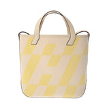 HERMES エルメス Hアンビエ PM 27 エクリュ/ジョーヌシトロン/ナタ U刻印(2022年頃) レディース トワルアッシュ/ヴォースイフト ハンドバッグ ABランク 中古 銀蔵