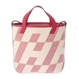 HERMES エルメス Hアンビエ PM 27 2WAY フランボワーズ/ベージュ Z刻印(2021年頃) レディース トワル/ヴォースイフト ハンドバッグ Aランク 中古 銀蔵