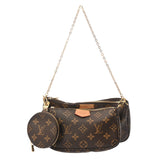 LOUIS VUITTON ルイヴィトン モノグラム ミュルティ ポシェット アクセソワール カーキ M44813 レディース モノグラムキャンバス ショルダーバッグ ABランク 中古 銀蔵