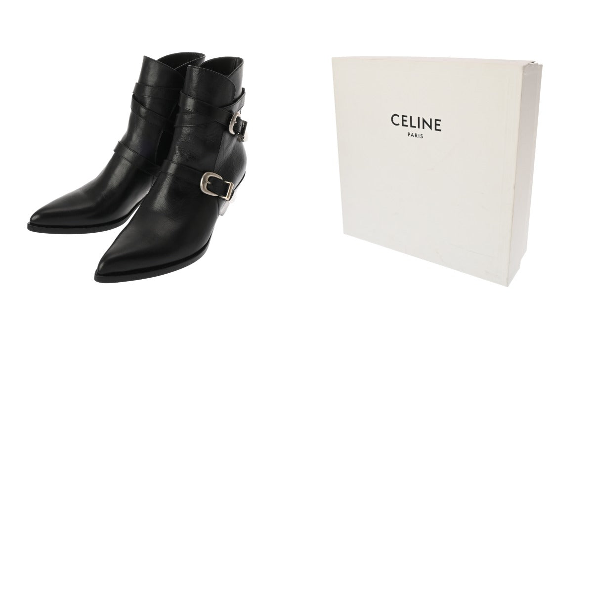 CELINE ブーツ 41 セリーヌ ショートブーツ サイズ41 ブラック メンズ レザー ブーツ