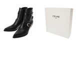 CELINE セリーヌ ショートブーツ サイズ41 ブラック メンズ レザー ブーツ Aランク 中古 銀蔵