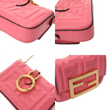 FENDI フェンディ ナノバケット ピンク 7AS045 レディース レザー ショルダーバッグ Aランク 中古 銀蔵