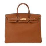 HERMES エルメス 40 ゴールド □J刻印(2006年頃) ユニセックス トゴ ハンドバッグ ABランク 中古 銀蔵