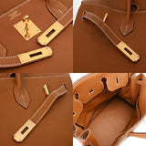 HERMES エルメス 40 ゴールド □J刻印(2006年頃) ユニセックス トゴ ハンドバッグ ABランク 中古 銀蔵
