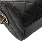 CHANEL シャネル マトラッセ チェーンクラッチ ブラック AP4898 レディース グレインドカーフスキン ショルダーバッグ Aランク 中古 銀蔵