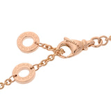 BVLGARI ブルガリ ブルガリブルガリ グリーンジェイド ピンクゴールド金具 レディース K18ピンクゴールド PG ネックレス Aランク 中古 銀蔵