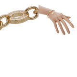BVLGARI ブルガリ ブルガリブルガリ チャームブレスレット ダイヤ ユニセックス K18イエローゴールド YG ブレスレット Aランク 中古 銀蔵