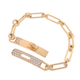 HERMES エルメス ケリーグルメット ブレスレット XS ユニセックス K18イエローゴールド YG ブレスレット Aランク 中古 銀蔵