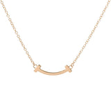 TIFFANY&Co. ティファニー Tスマイル ネックレス ミニ レディース K18ピンクゴールド PG ネックレス Aランク 中古 銀蔵