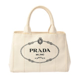 PRADA プラダ カナパ ミニトート ホワイト 1BG439 レディース キャンバス ハンドバッグ Bランク 中古 銀蔵