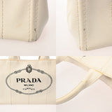 PRADA プラダ カナパ ミニトート ホワイト 1BG439 レディース キャンバス ハンドバッグ Bランク 中古 銀蔵
