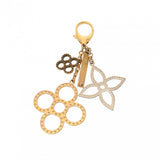 LOUIS VUITTON ルイヴィトン ビジューサックタバージュ ゴールド/シルバー ゴールド金具 M65090 ユニセックス メタル キーホルダー ABランク 中古 銀蔵