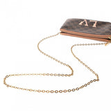 LOUIS VUITTON ルイヴィトン ダミエ ポシェット ドゥーブルジップ ブラウン/ピンク N60254 レディース ダミエキャンバス ショルダーバッグ Aランク 中古 銀蔵