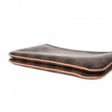 LOUIS VUITTON ルイヴィトン ダミエ ポシェット ドゥーブルジップ ブラウン/ピンク N60254 レディース ダミエキャンバス ショルダーバッグ Aランク 中古 銀蔵