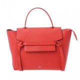 CELINE セリーヌ ベルトバッグ マイクロ レッド 189153 レディース グレインレザー ハンドバッグ ABランク 中古 銀蔵