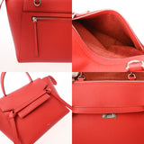 CELINE セリーヌ ベルトバッグ マイクロ レッド 189153 レディース グレインレザー ハンドバッグ ABランク 中古 銀蔵