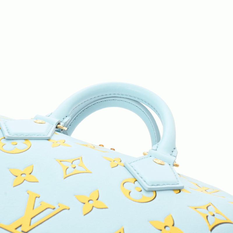 31日終了‼️Louis Vuitton バンドー　水色　アニマル　水色　レア ルイヴィトン スピーディバンドリエール 20 モノグラム ベビーブルー