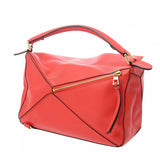 LOEWE ロエベ パズルバッグ ミディアム レッド 322.30.K74 レディース カーフ 2WAYバッグ ABランク 中古 銀蔵
