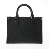LOUIS VUITTON ルイヴィトン モノグラムアンプラント オンザゴー PM 2WAY ノワール M45653 レディース レザー ハンドバッグ Aランク 中古 銀蔵