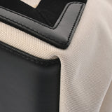BALENCIAGA バレンシアガ ネイビーカバス M ベージュ/ブラック 581292 レディース キャンバス レザー ハンドバッグ Aランク 中古 銀蔵