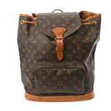 LOUIS VUITTON ルイヴィトン モノグラム モンスリ GM ブラウン M51135 ユニセックス モノグラムキャンバス リュック・デイパック Bランク 中古 銀蔵