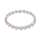 no brand ノーブランド ダイヤ 10.00ct ユニセックス K18ホワイトゴールド WG ブレスレット Aランク 中古 銀蔵