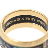 Michaela Frey ミヒャエラフレイ エマイユリング 18号 レディース K18イエローゴールド YG エナメル リング・指輪 Aランク 中古 銀蔵