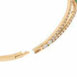 no brand ノーブランド エメラルド0.50ct ダイヤ2.50ct レディース K18イエローゴールド YG バングル Aランク 中古 銀蔵