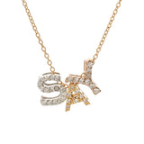 Ponte Vecchio ポンテヴェキオ イニシャルSAYネックレス ダイヤモンド レディース K18YG/PG/WG ネックレス Aランク 中古 銀蔵