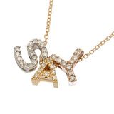 Ponte Vecchio ポンテヴェキオ イニシャルSAYネックレス ダイヤモンド レディース K18YG/PG/WG ネックレス Aランク 中古 銀蔵