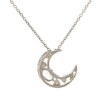 STAR JEWELRY スタージュエリー 月モチーフ パライバトルマリン ダイヤ0.07ct レディース K18イエローゴールド YG ネックレス Aランク 中古 銀蔵
