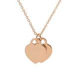 TIFFANY&Co. ティファニー リターントゥ ダブルハート ネックレス ダイヤ レディース K18イエローゴールド YG ネックレス Aランク 中古 銀蔵