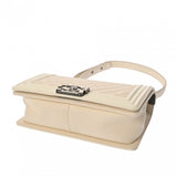 CHANEL シャネル ボーイシャネル チェーンショルダー 25 ホワイト A67086 レディース パテントカーフスキン/レザー ショルダーバッグ ABランク 中古 銀蔵
