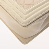 CHANEL シャネル ボーイシャネル チェーンショルダー 25 ホワイト A67086 レディース パテントカーフスキン/レザー ショルダーバッグ ABランク 中古 銀蔵
