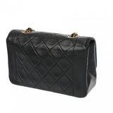 CHANEL シャネル マトラッセ ダイアナ チェーンショルダー 22cm ブラック A01164 レディース ラムスキン ショルダーバッグ Bランク 中古 銀蔵