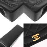 CHANEL シャネル マトラッセ ダイアナ チェーンショルダー 22cm ブラック A01164 レディース ラムスキン ショルダーバッグ Bランク 中古 銀蔵