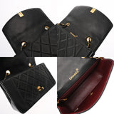 CHANEL シャネル マトラッセ ダイアナ チェーンショルダー 22cm ブラック A01164 レディース ラムスキン ショルダーバッグ Bランク 中古 銀蔵